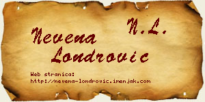 Nevena Londrović vizit kartica